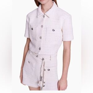 Maje NWT Top size XS tweed crop top (Whole set + bottom for $333)